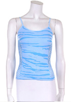 Women's blue tank top.