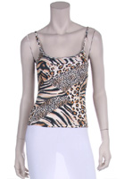 Leopard print tank top.
