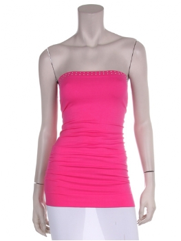 Front view of snug  tube top.
