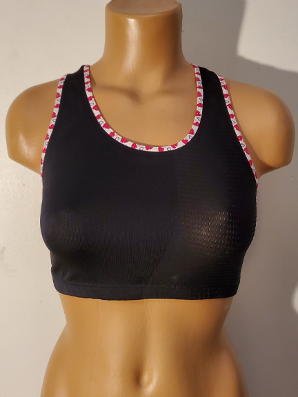 Front black crop tank top
